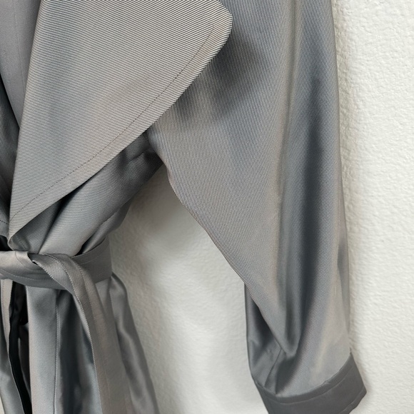 Ellen Tracy Women's Silver Trench Coat - Picture 3 of 13